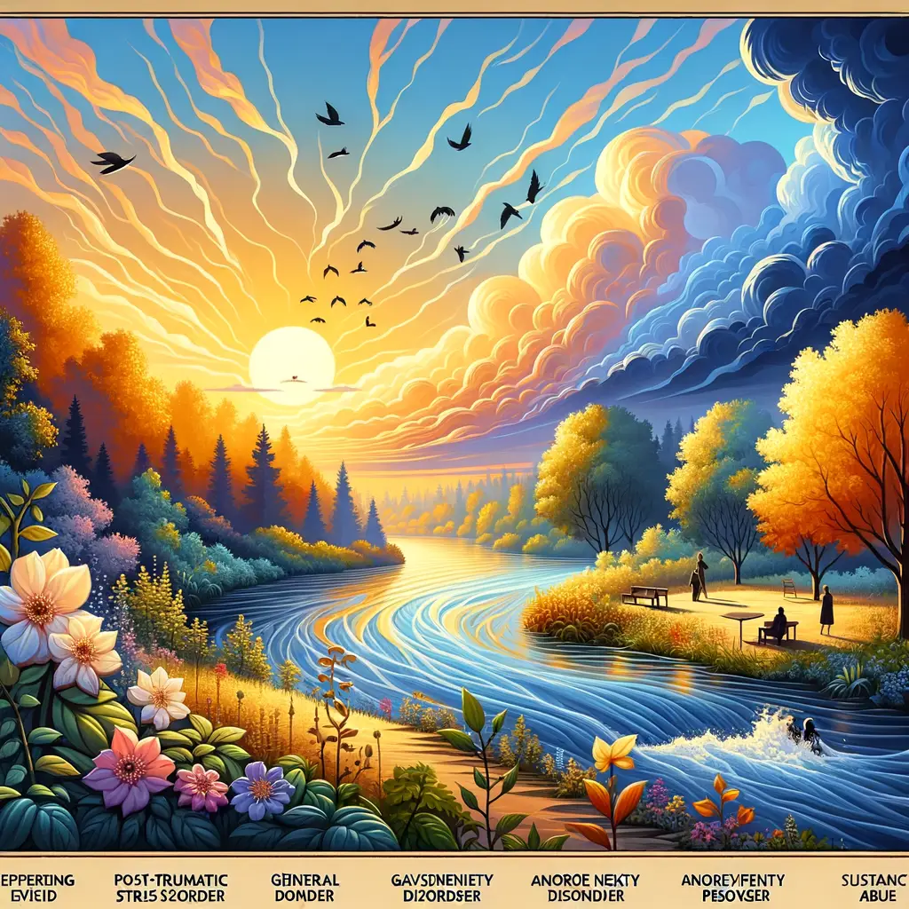 Rivers of Renewal: Sunset Memories in the Clearing Sky