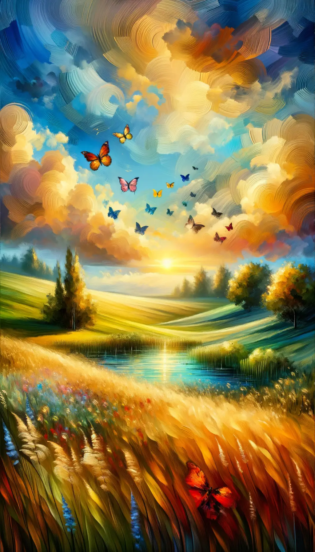 Aurora's Therapy: Fluttering Emotions in Sunset's Embrace