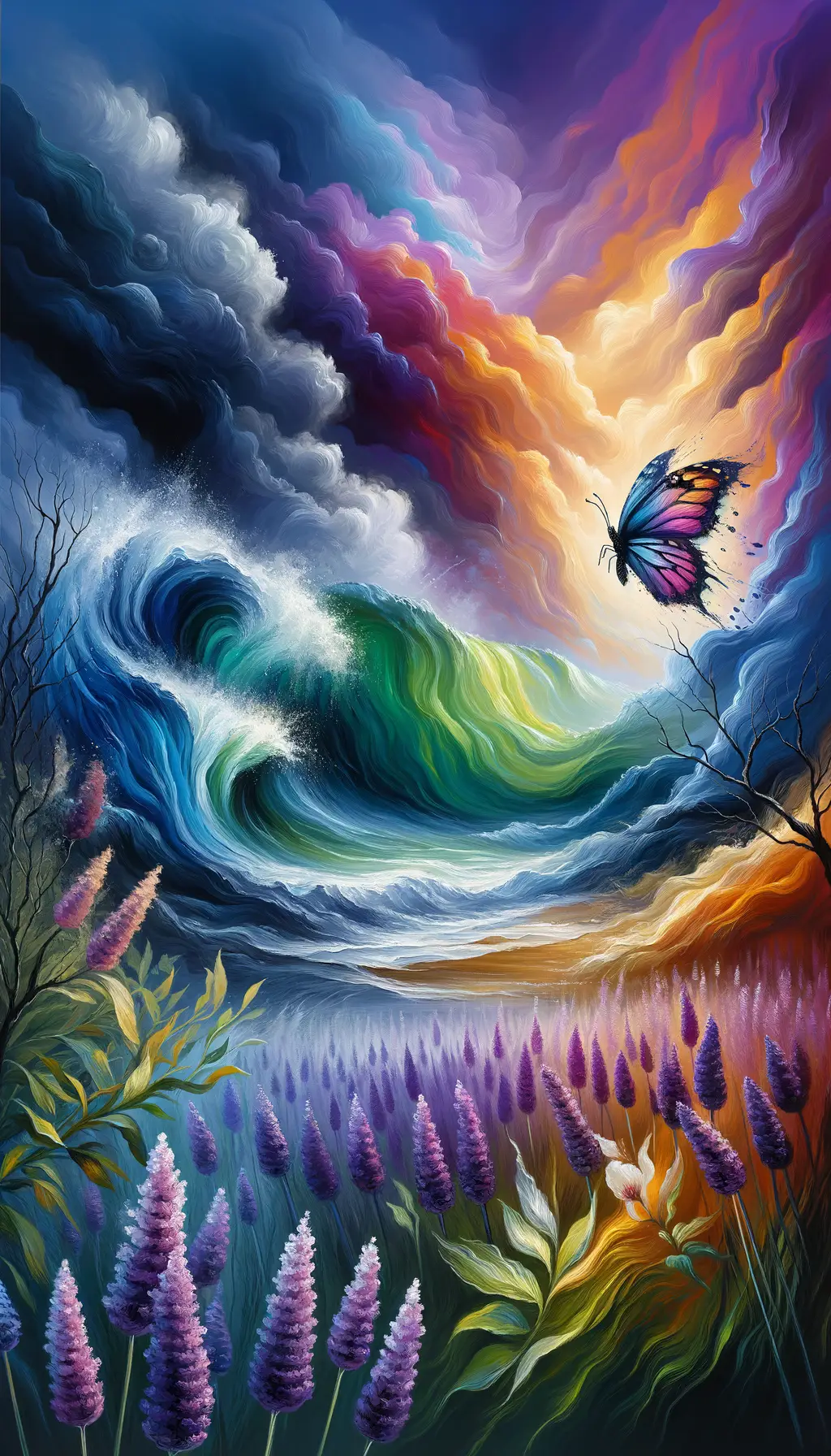 Embrace of Renewal: Whispers of Sea and Lavender