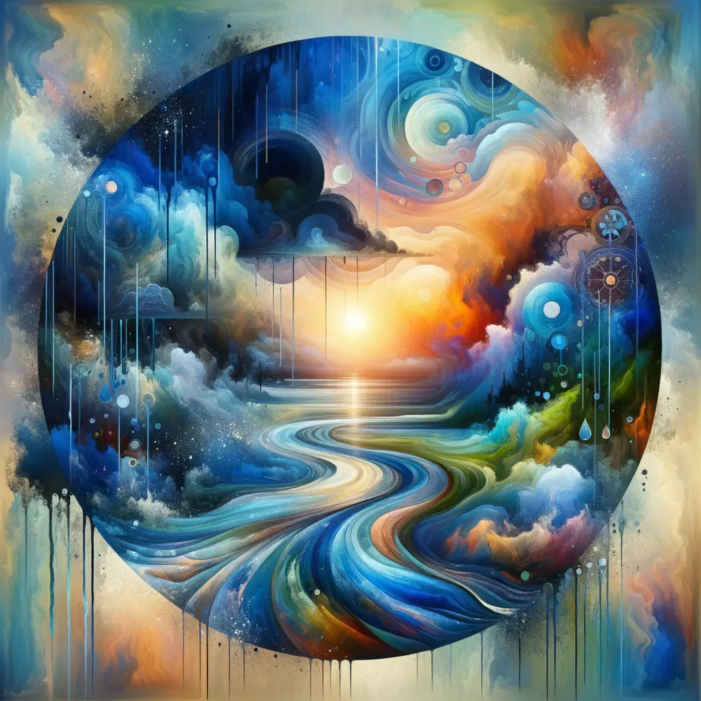 Ethereal Whispers: Dawn's Embrace of Healing Waters