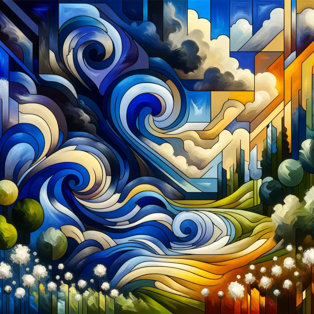 Arcane Echoes: Hues of Resilience in Cubist Reverie