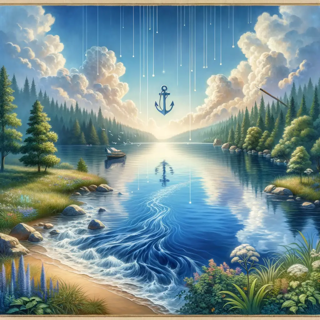 Ethereal Anchors: Echoes of Azure Emotions