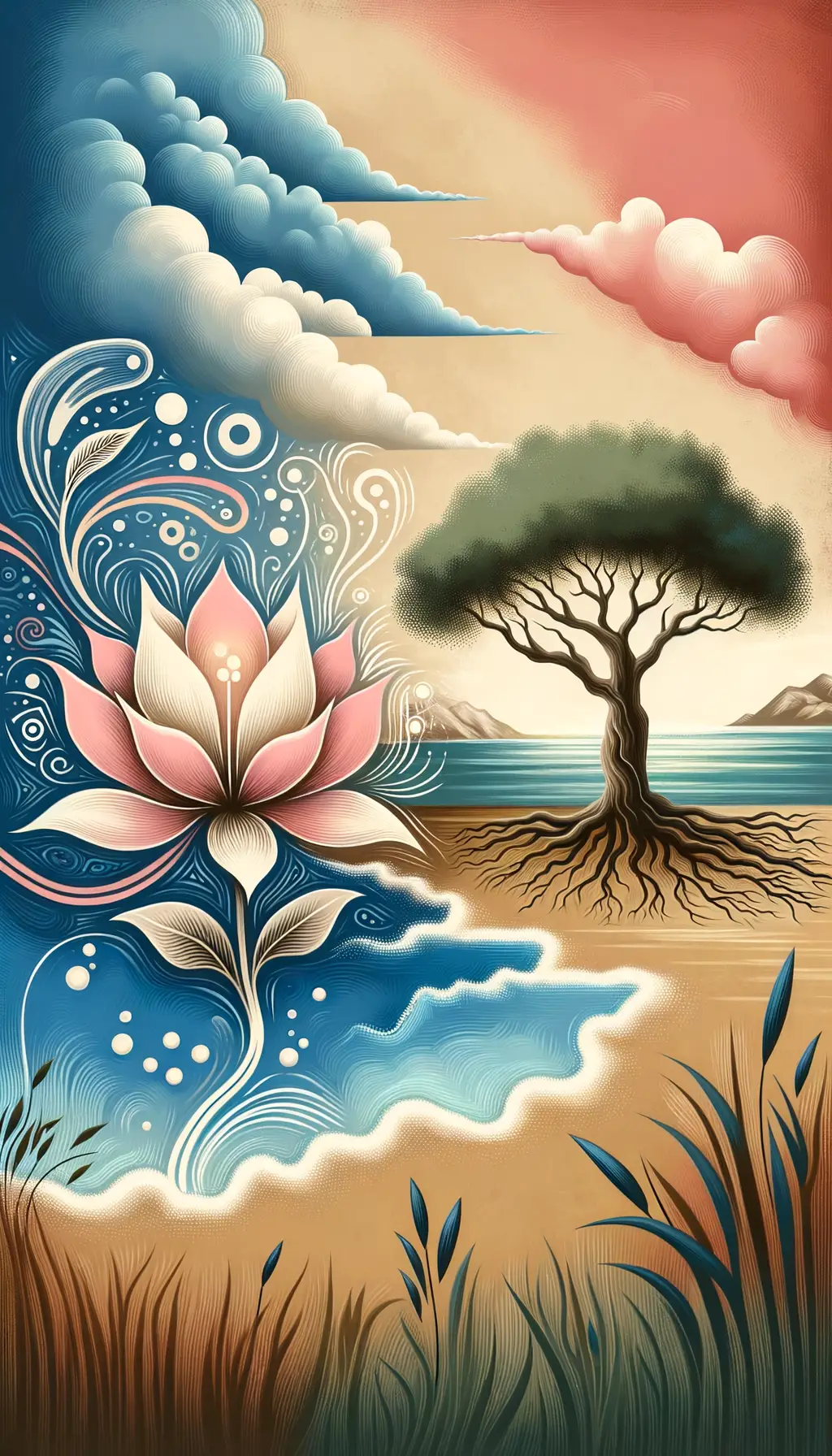 Inner Resilience: Blossoms of Strength Amidst Tranquil Serenity