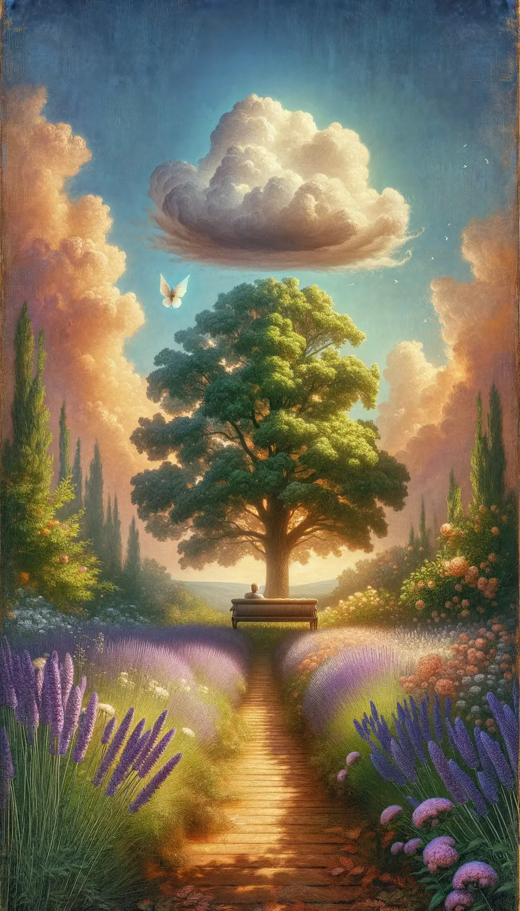 Ethereal Reverie: Emotions Blossomed under Oak and Lavender