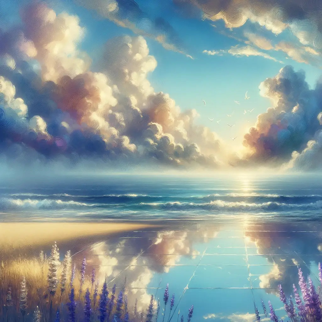Whispers of Azure Serenity: Raindrops of Renewal