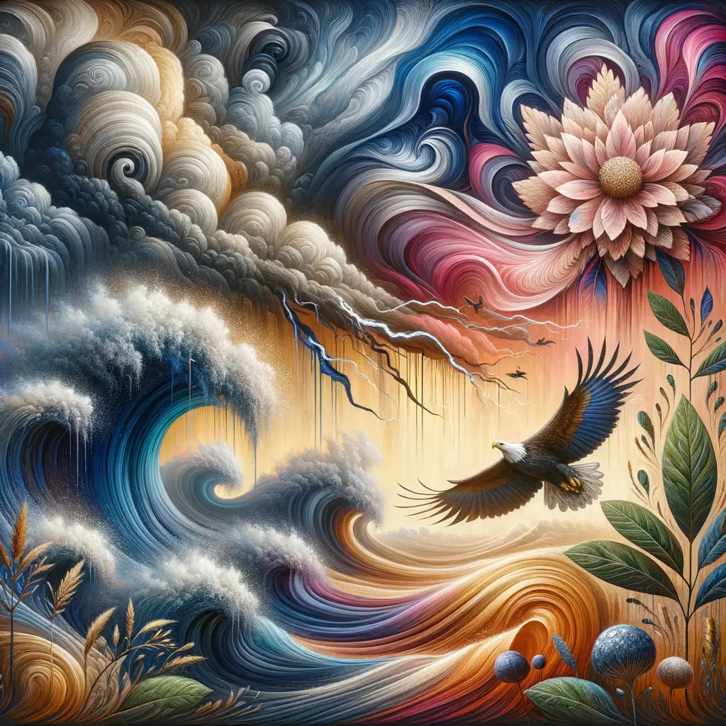 Whispers of Resilience: Blossom Amidst the Storm