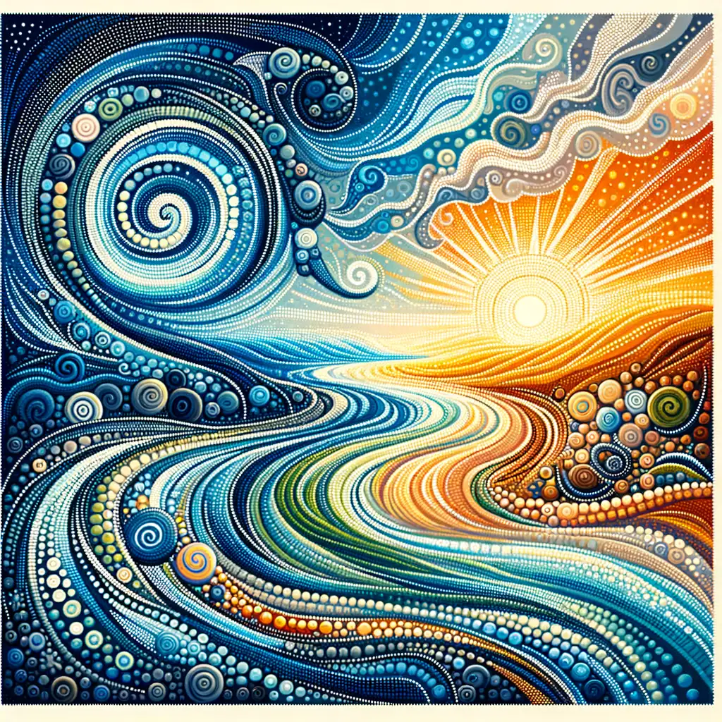 Whispers of the Painted River: A Journey of Serene Understanding