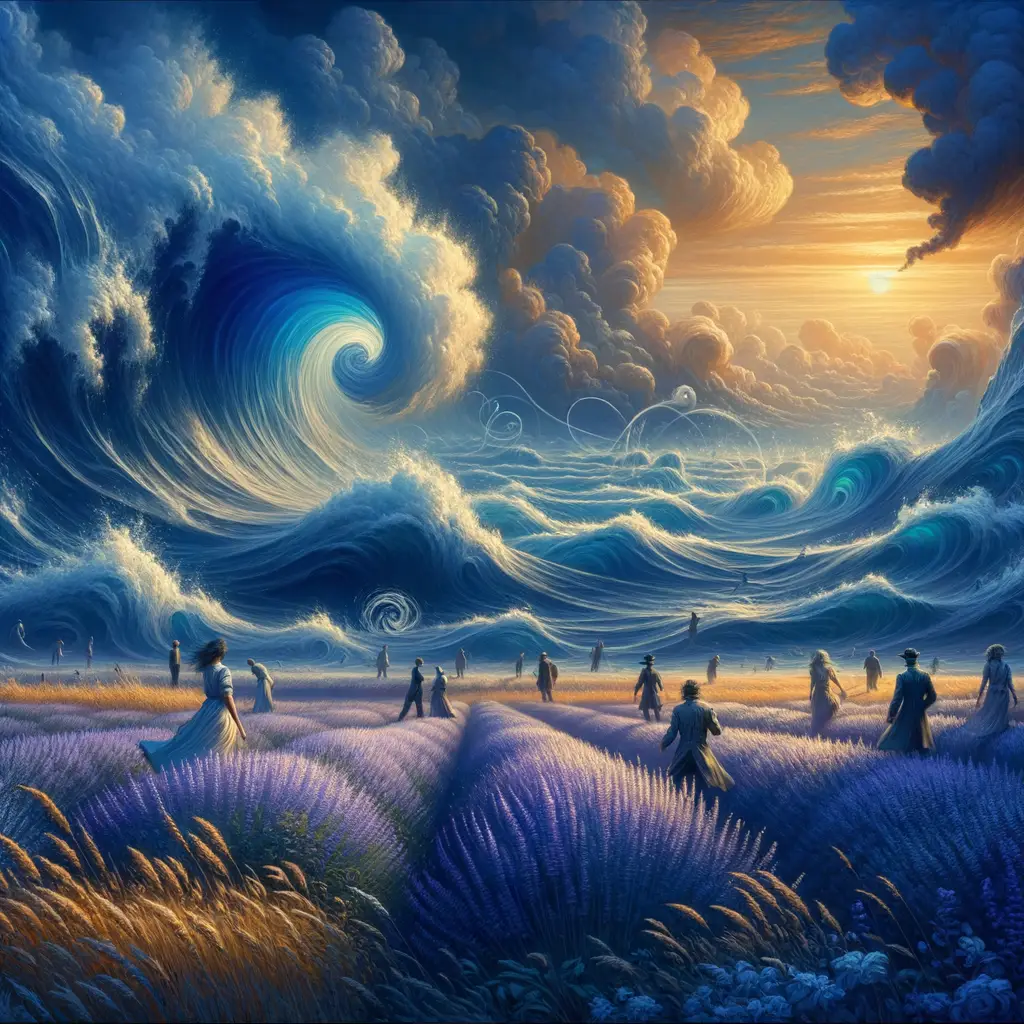 Ethereal Echoes: A Dance of Tides and Lavender Dreams