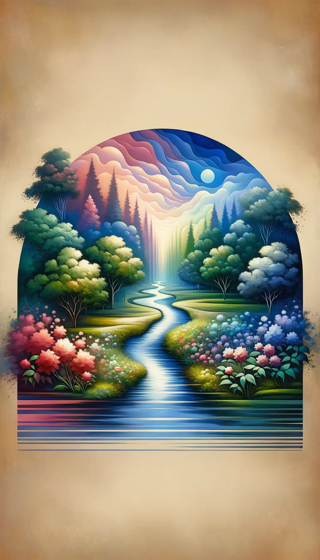 Whispers of Renewal: Blooming Serenity in Cosmic Waters