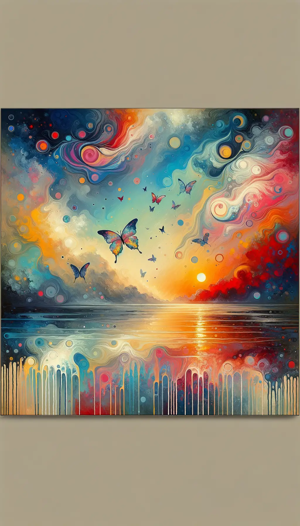 Whispers of Transformation: A Butterfly's Sunset Symphony
