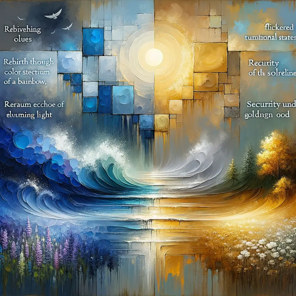 Songs of Azure and Golden Serenity: Lavender's Embrace