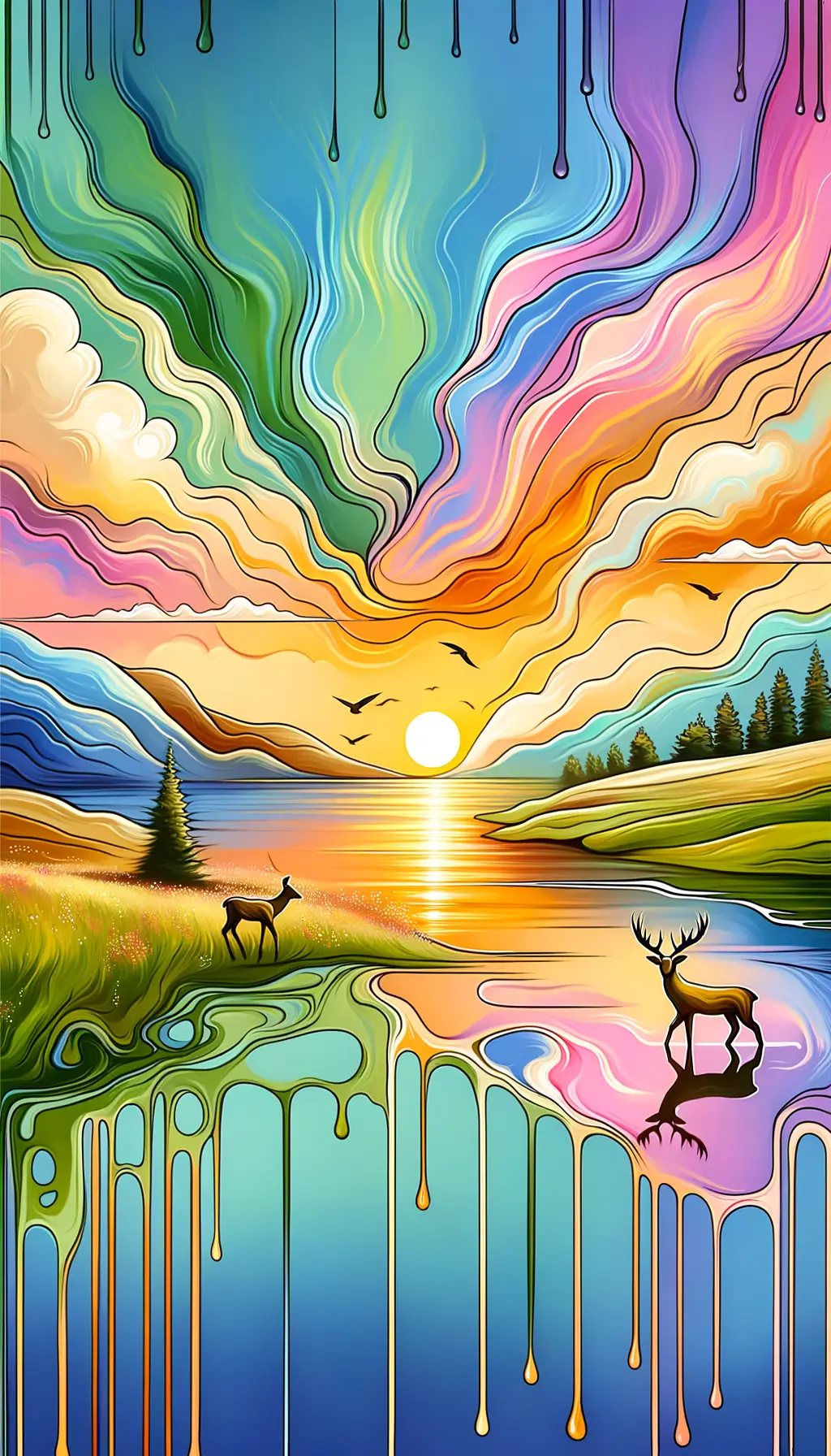 Sunset Reverie: Reflections of Tranquility in Serene Therapy
