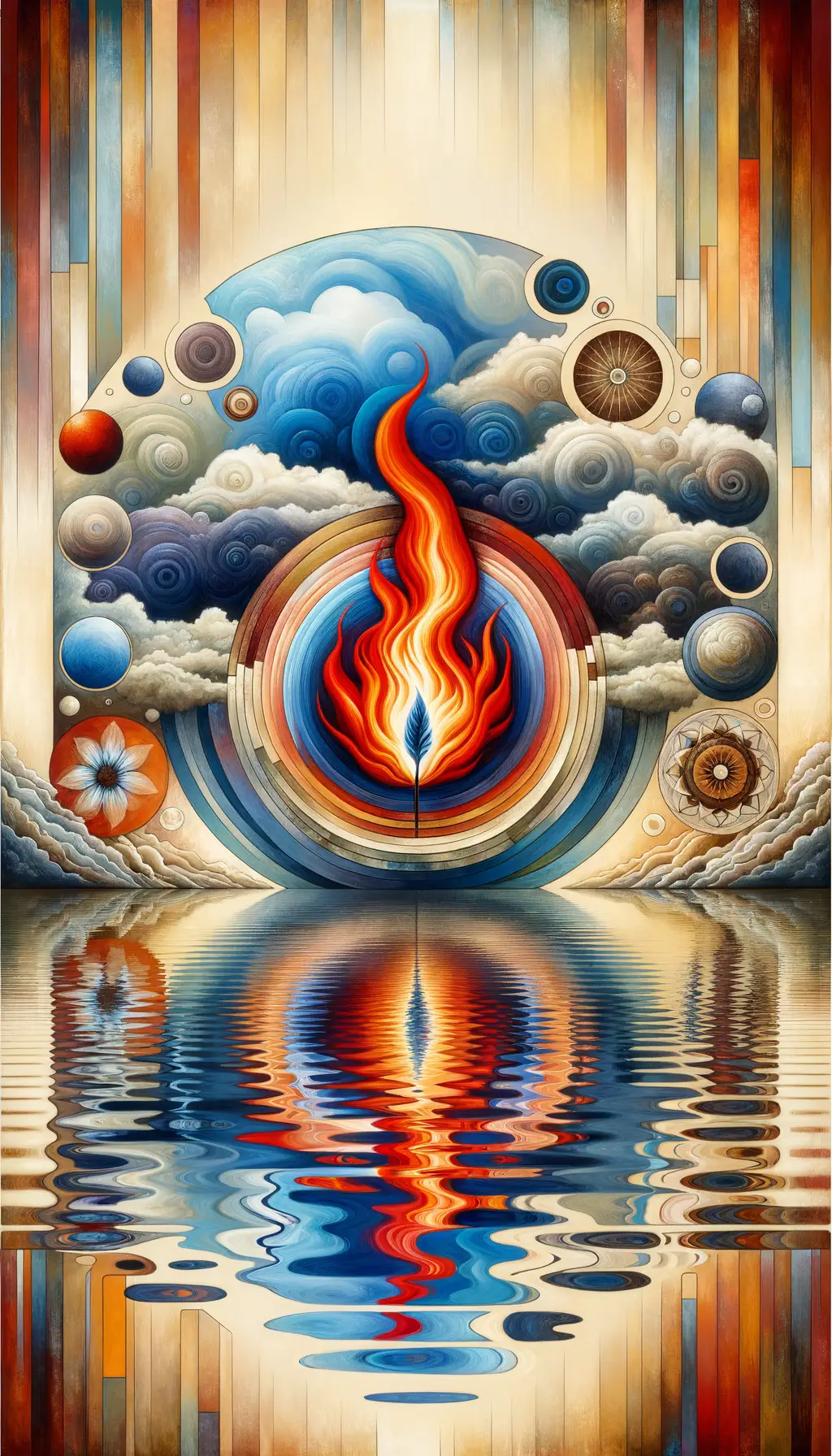 Embers of Courage: A Dove's Reflection on Calm Waters
