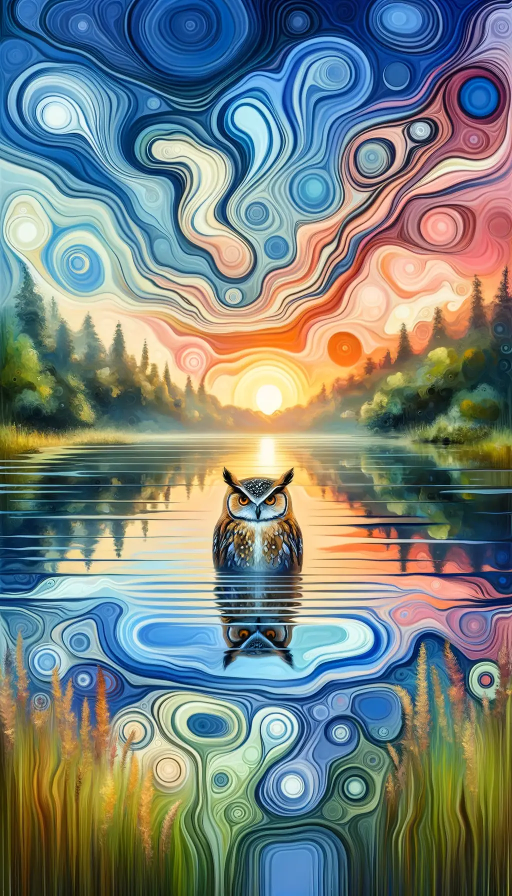 Whispers of Stillness: Serene Sunset, Tranquil Ripples