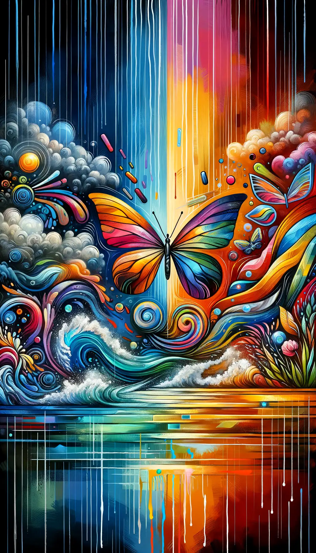 Chromatic Metamorphosis: Dance of Tranquil Storms