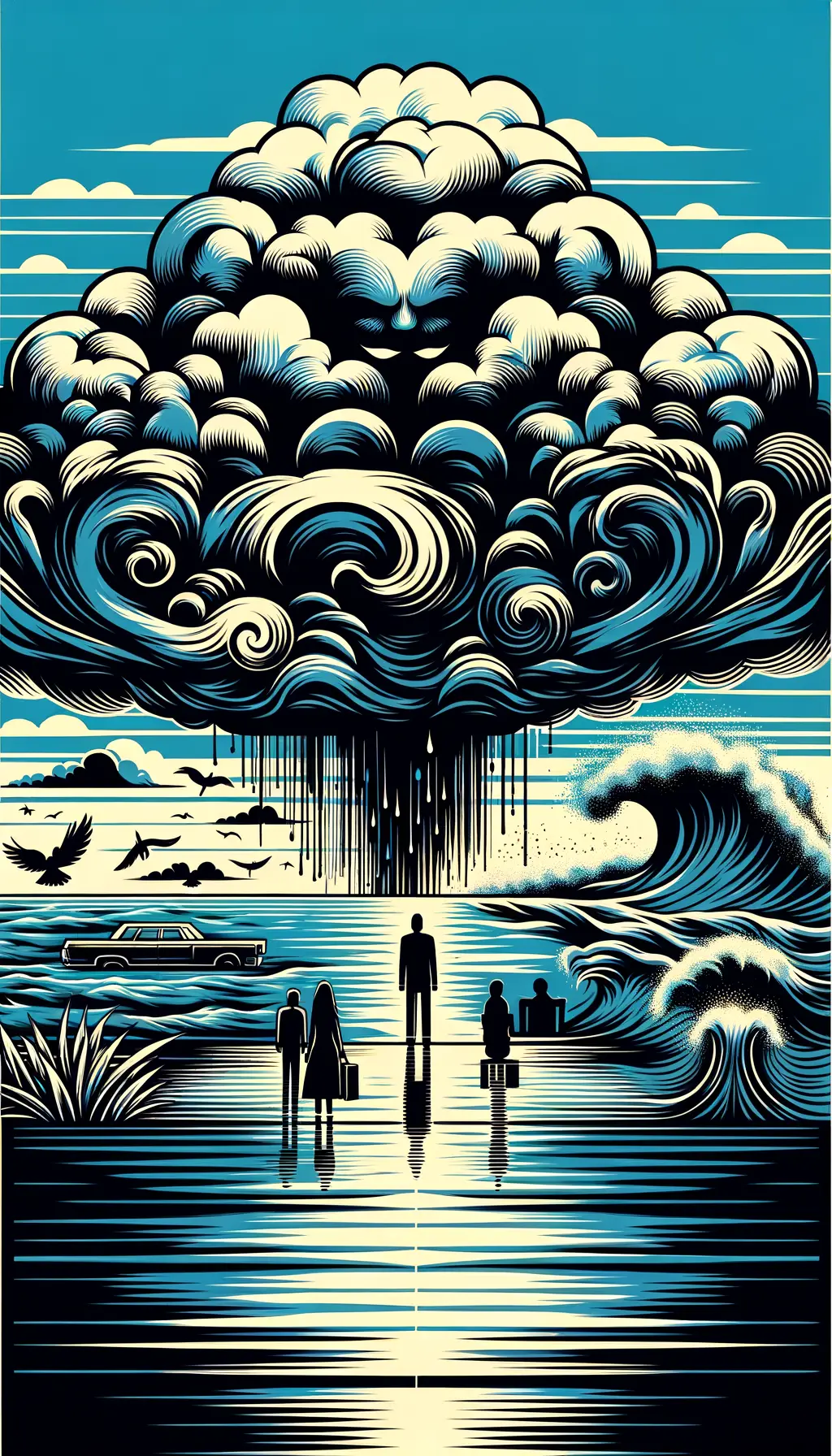 Whispers of the Deep: Azure Echoes of Inner Turmoil