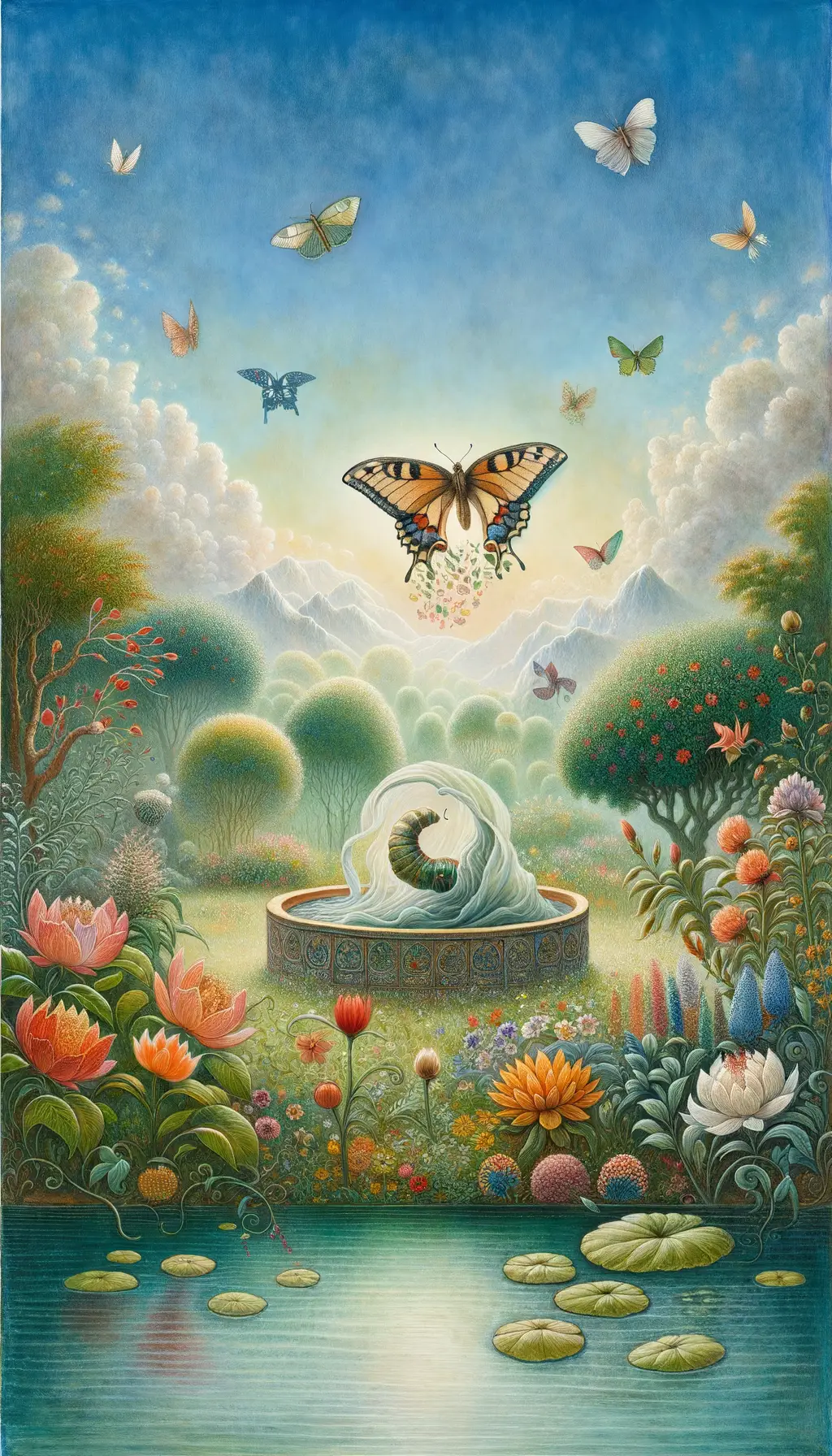 Vivid Blossoms of Renewal: The Cocoon's Embrace