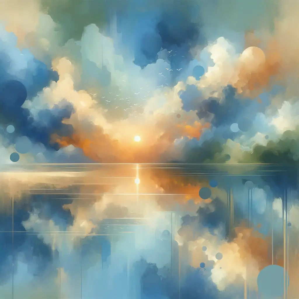 Whispers of Azure Serenity: Embracing Shadows, Releasing Light
