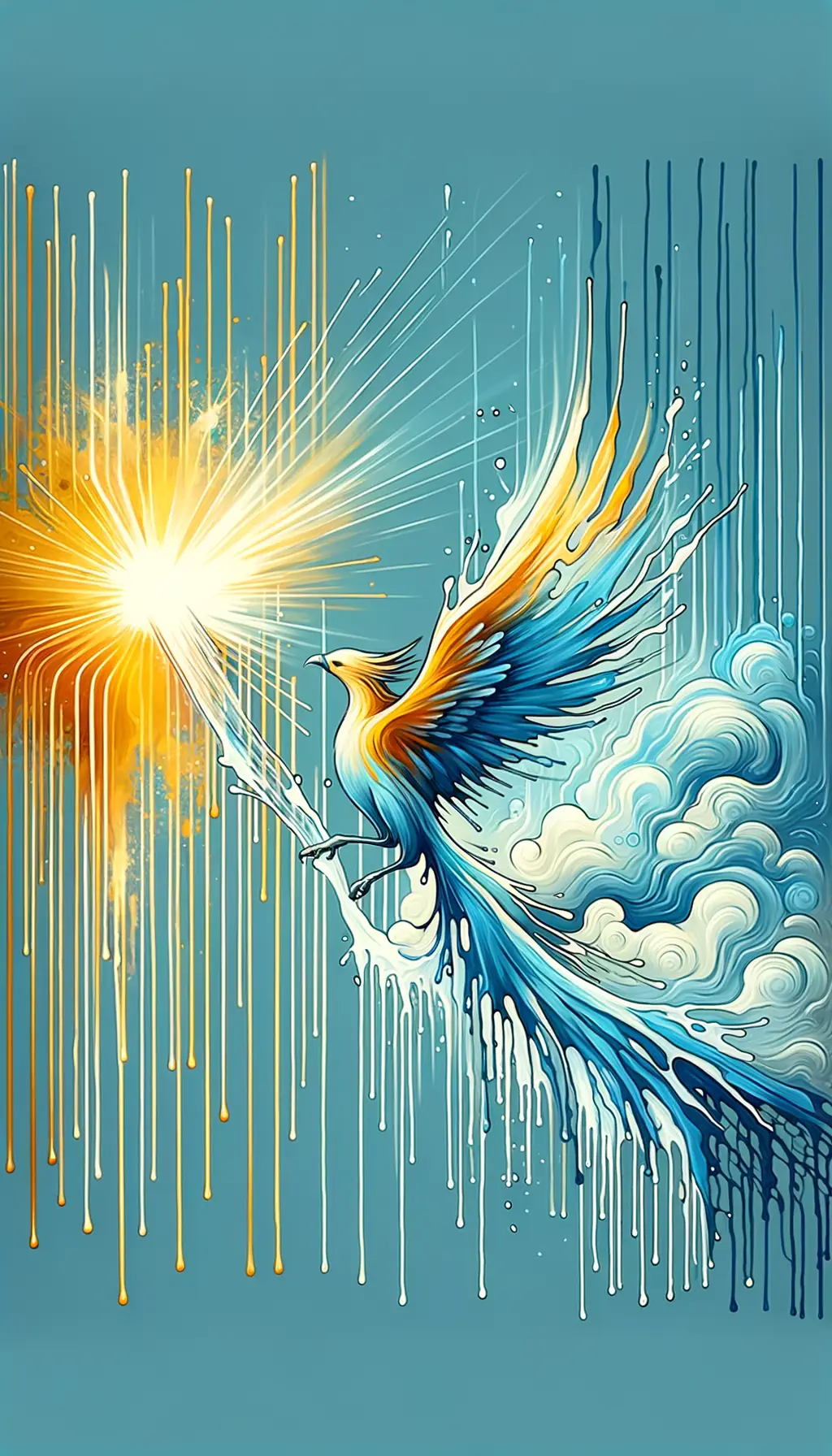 Phoenix Ascension: A Rebirth Beneath Golden Rays
