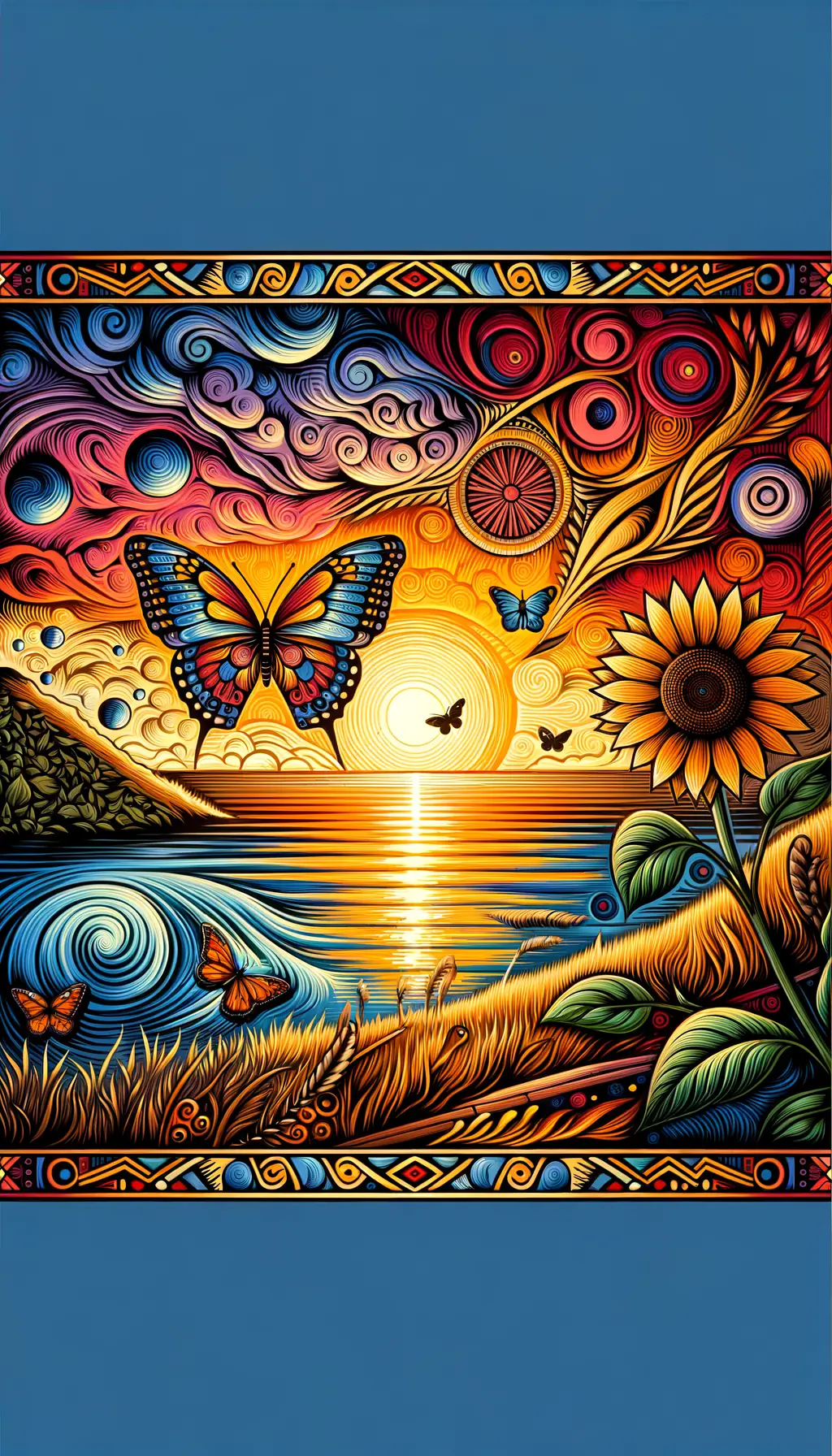 Metamorphosis at Dusk: Embracing Hope in Tribal Harmony