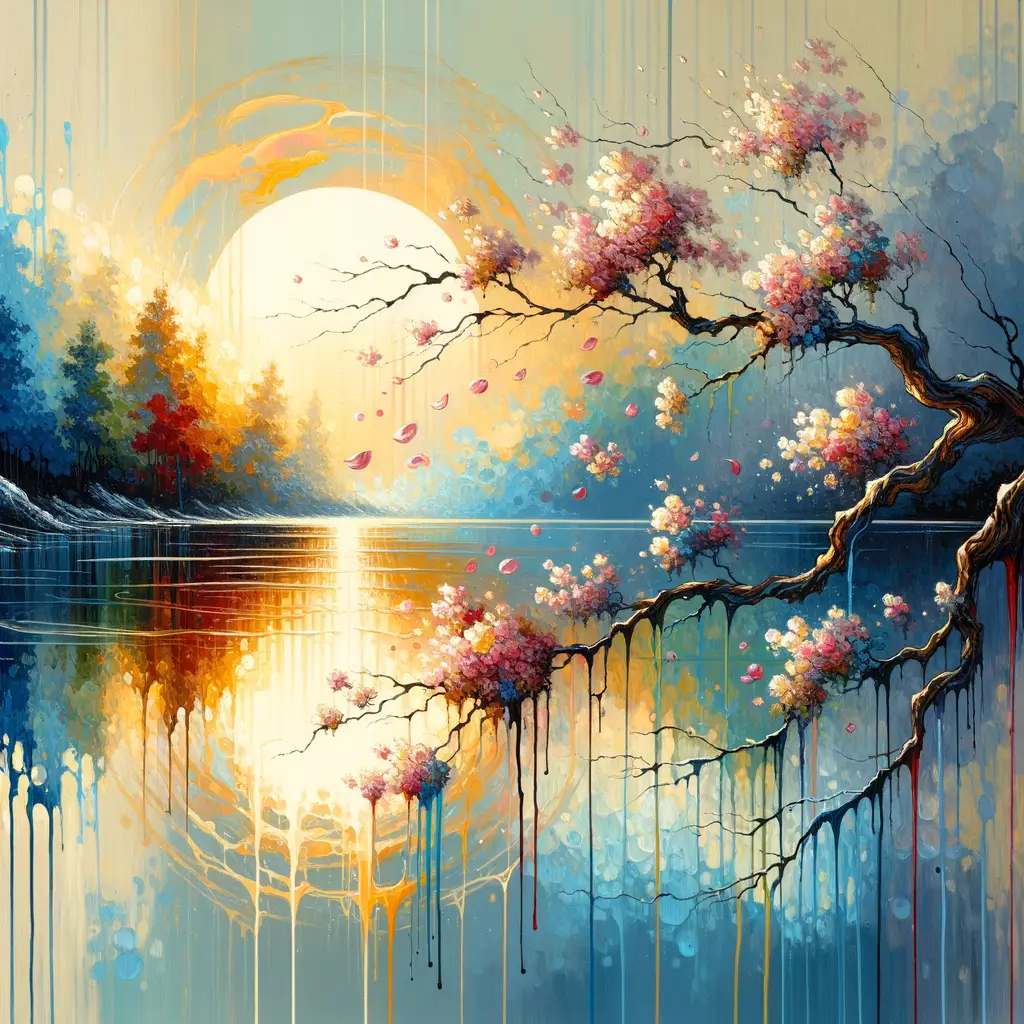 Silent Serenade: Lake of Golden Tranquility