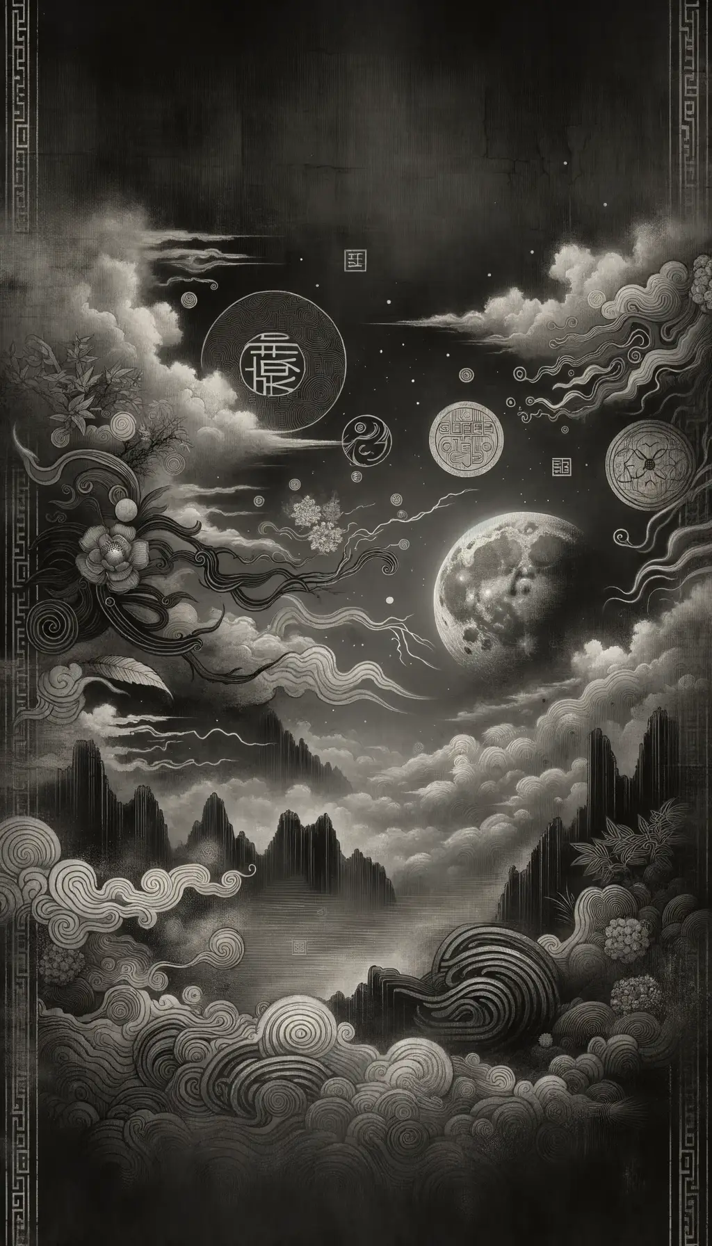 Whispers of the Abyss: Elemental Symphony in Moonlight