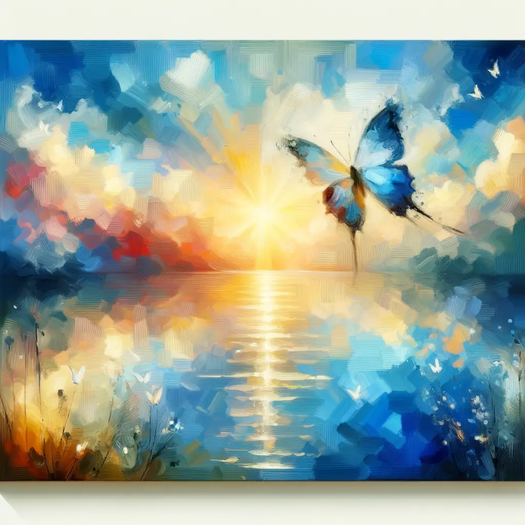 Whispers of Transformation: A Butterfly's Reflection