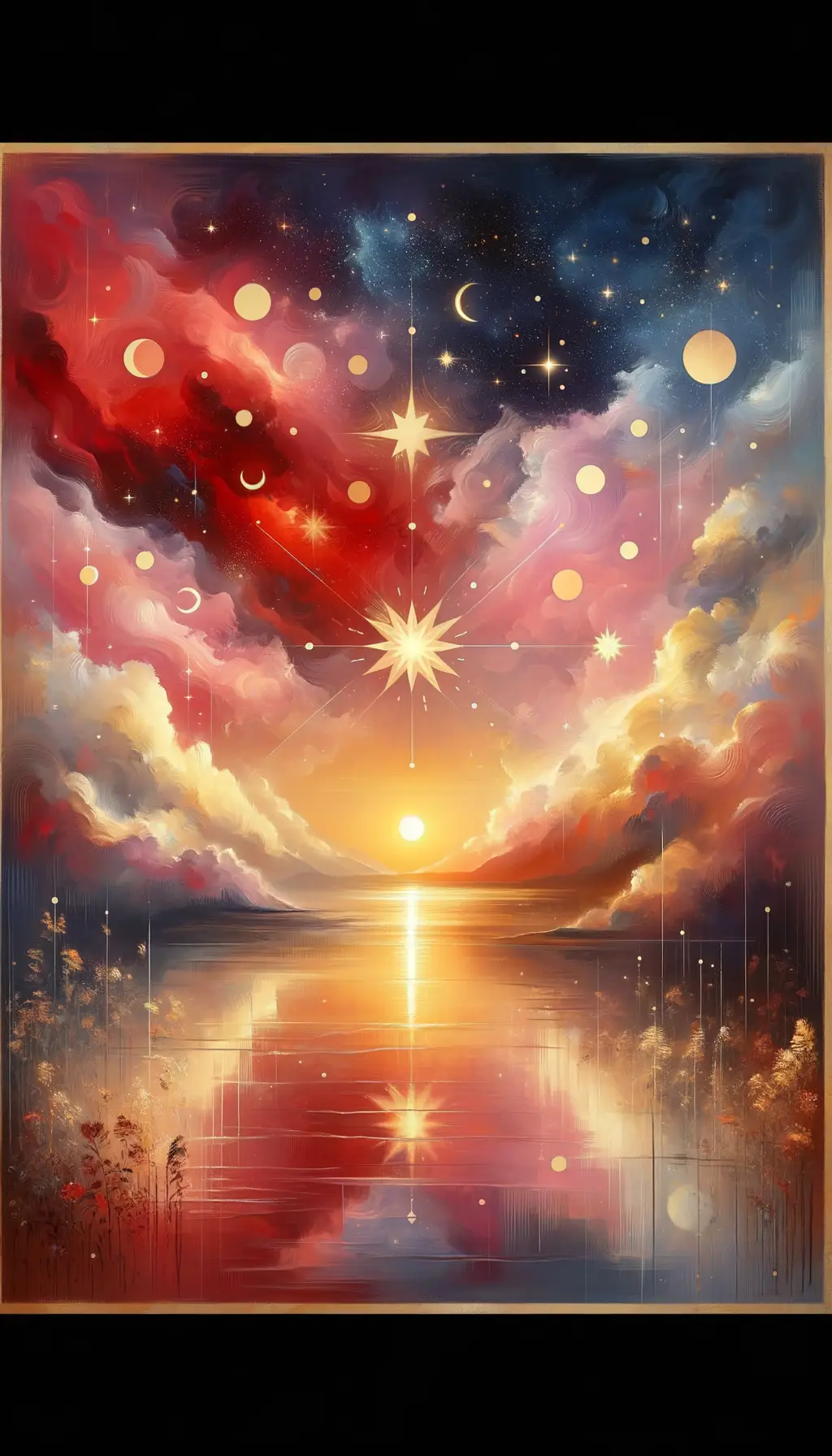 Embrace of Crimson Renewal: A Celestial Journey through Healing
