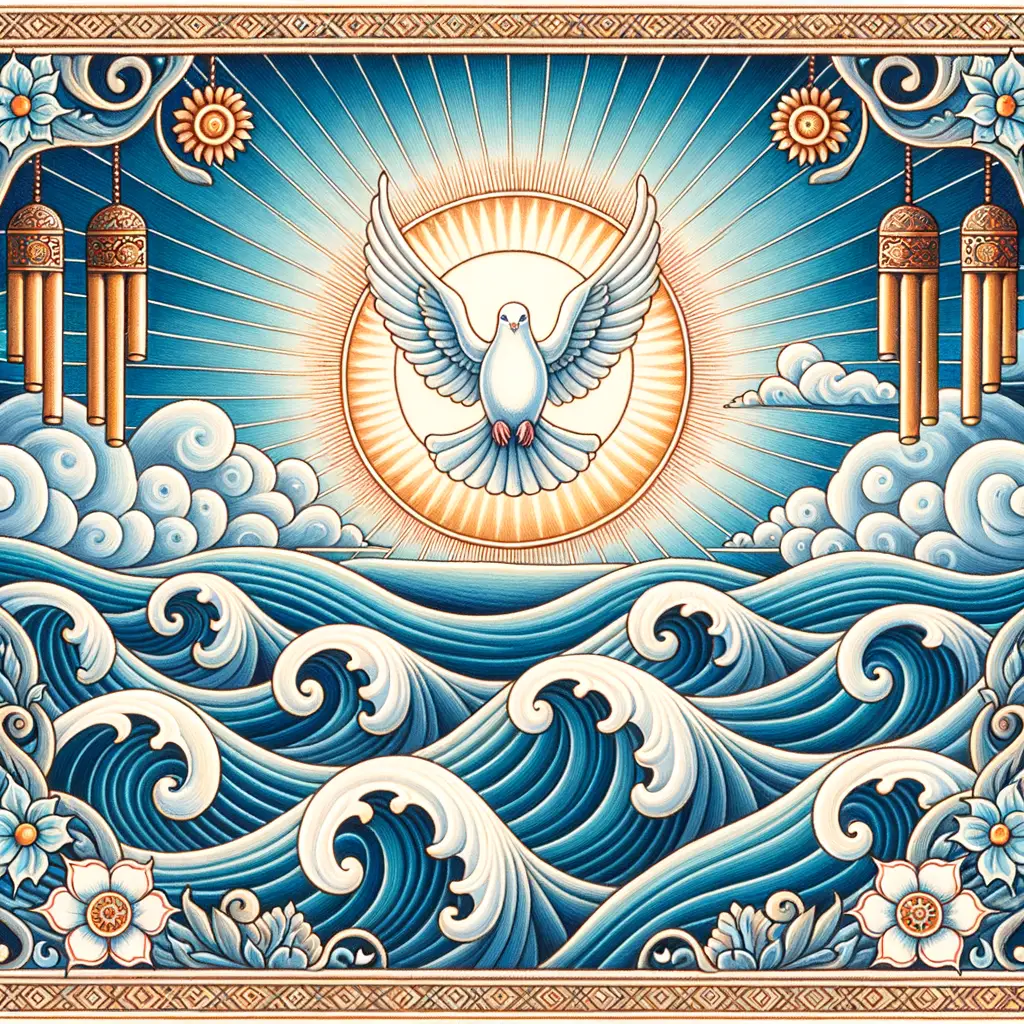 Songs of Healing: A Dove's Therapy in Azure Serenity