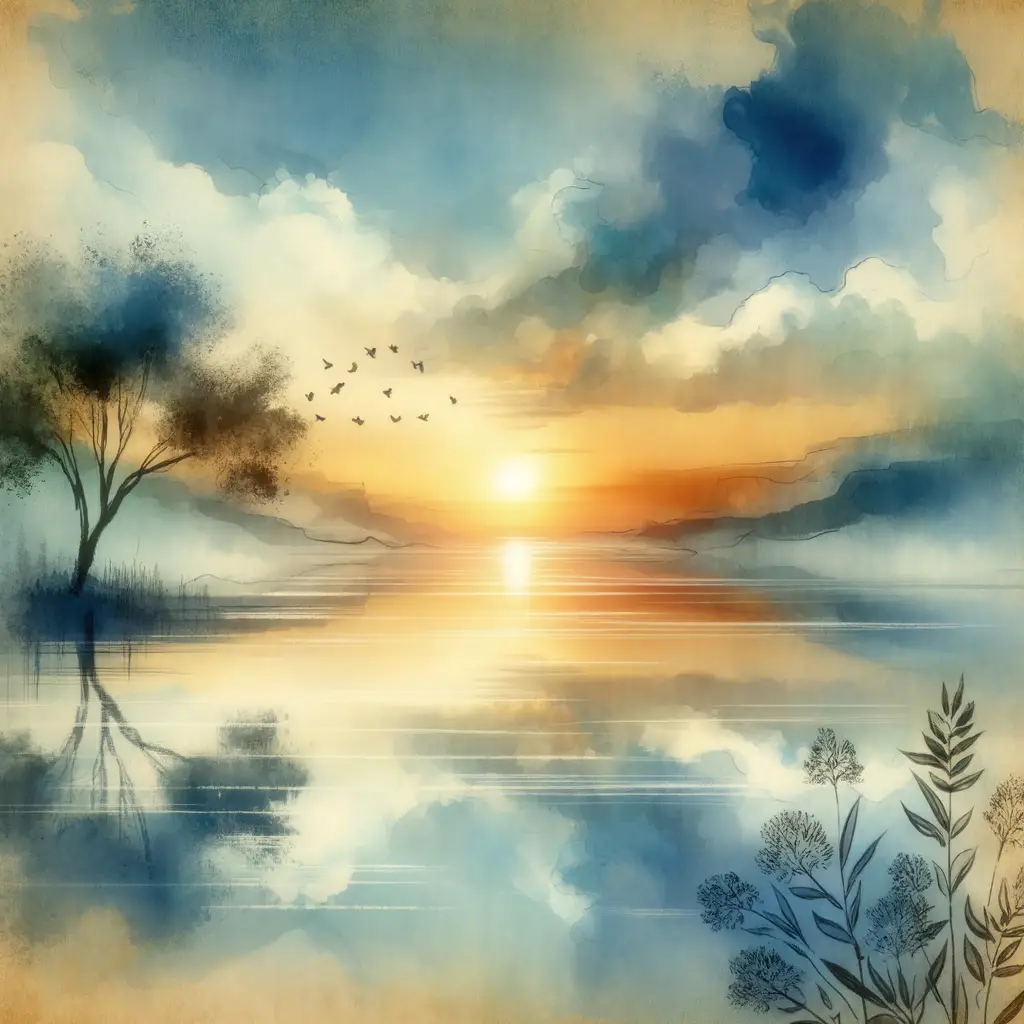 Whispers of Healing: Embracing Tranquil Shadows in Ink Wash