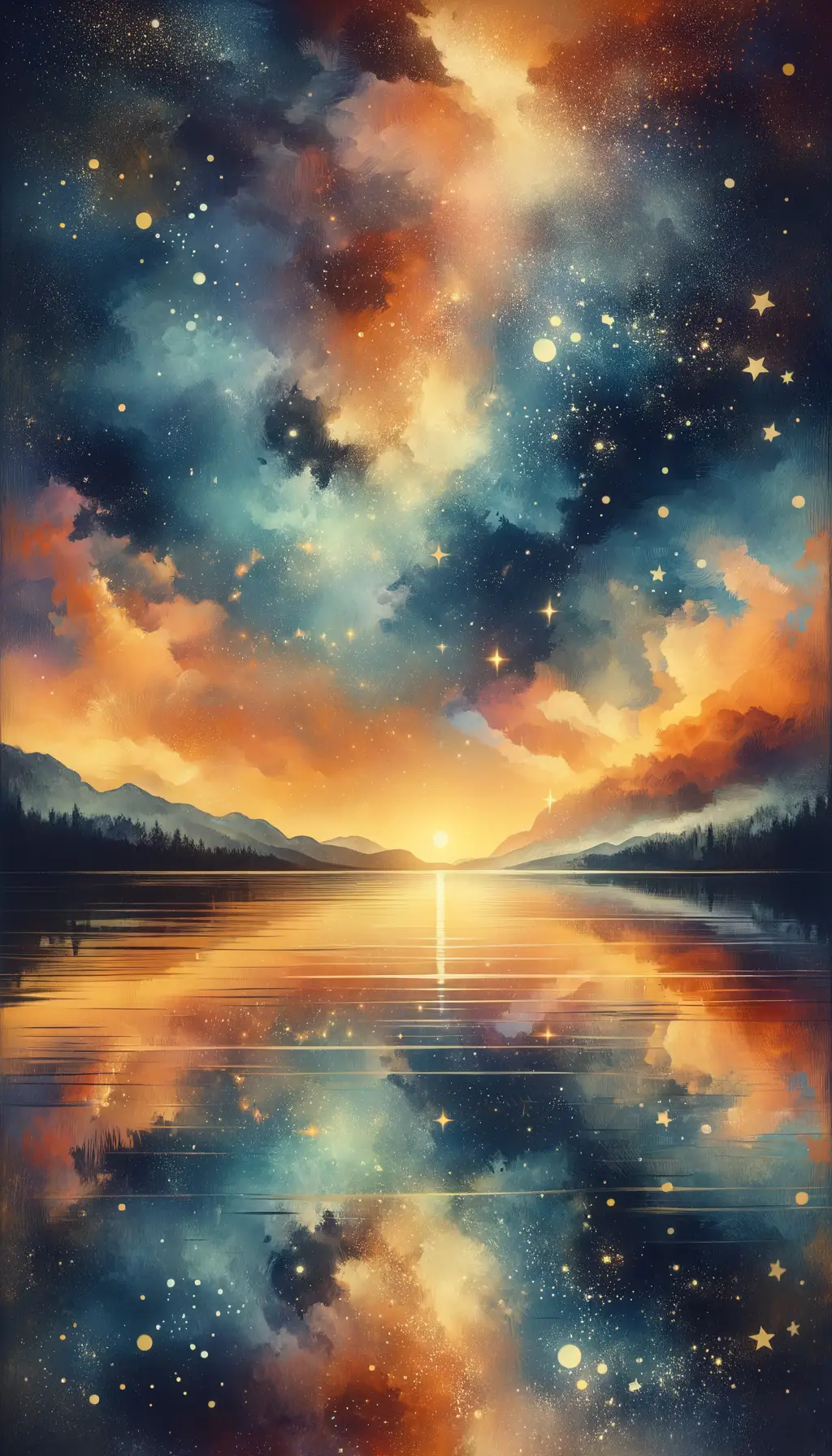 Whispers of Transformation: Embracing Serenity Beneath Starlit Reflections