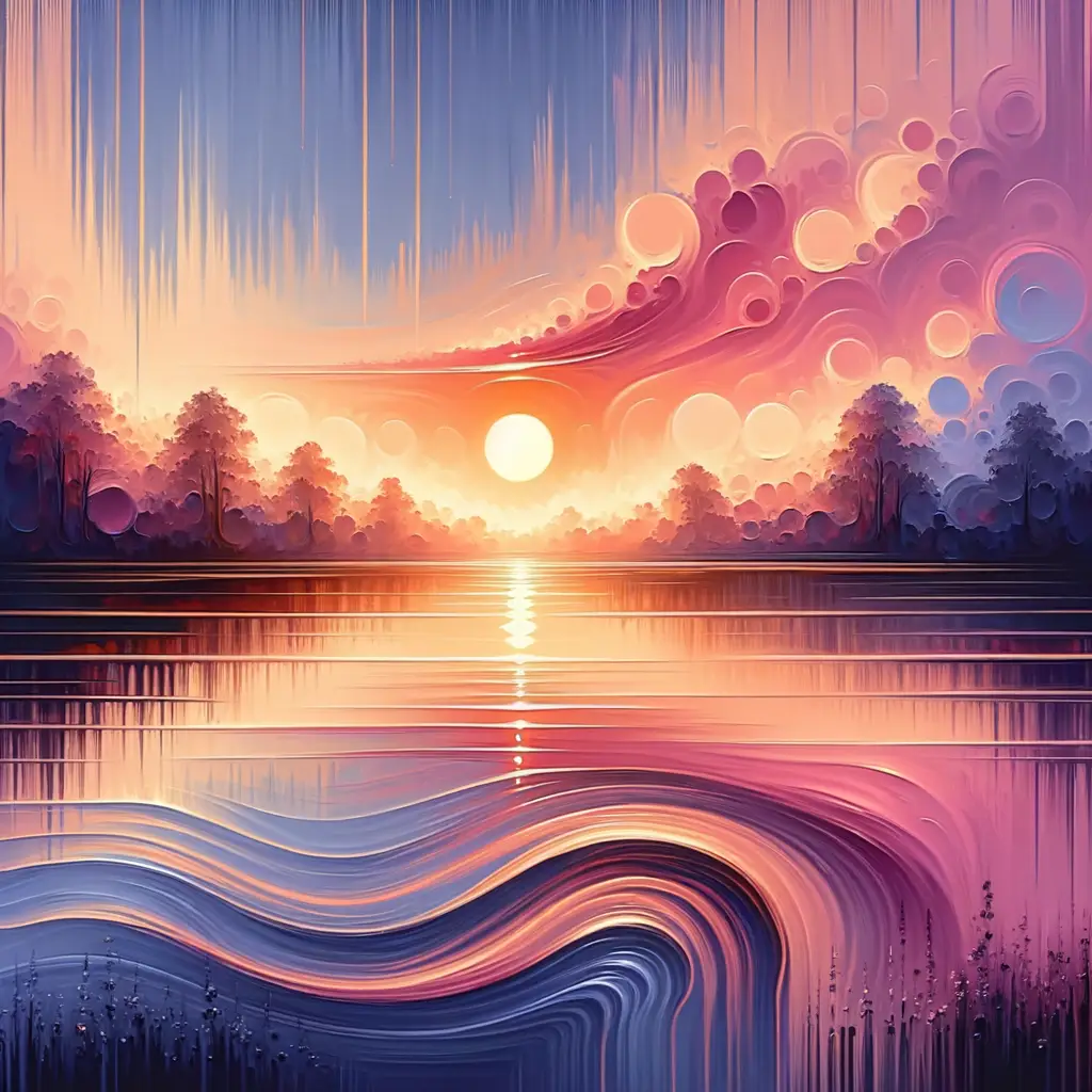 Dream's Embrace: A Whispering Meadow at Sundown
