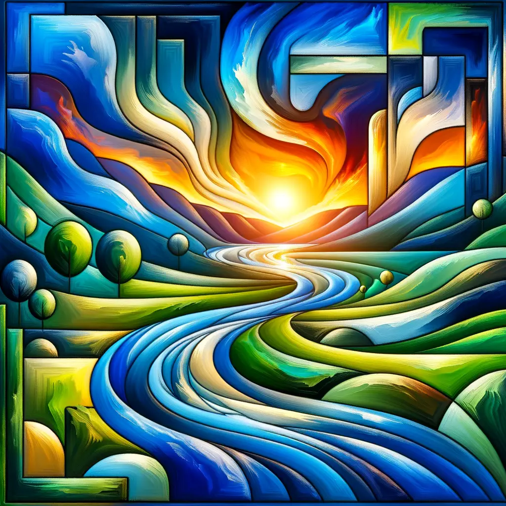 Eternal Serenity: Dawn's Symphony in Blue
