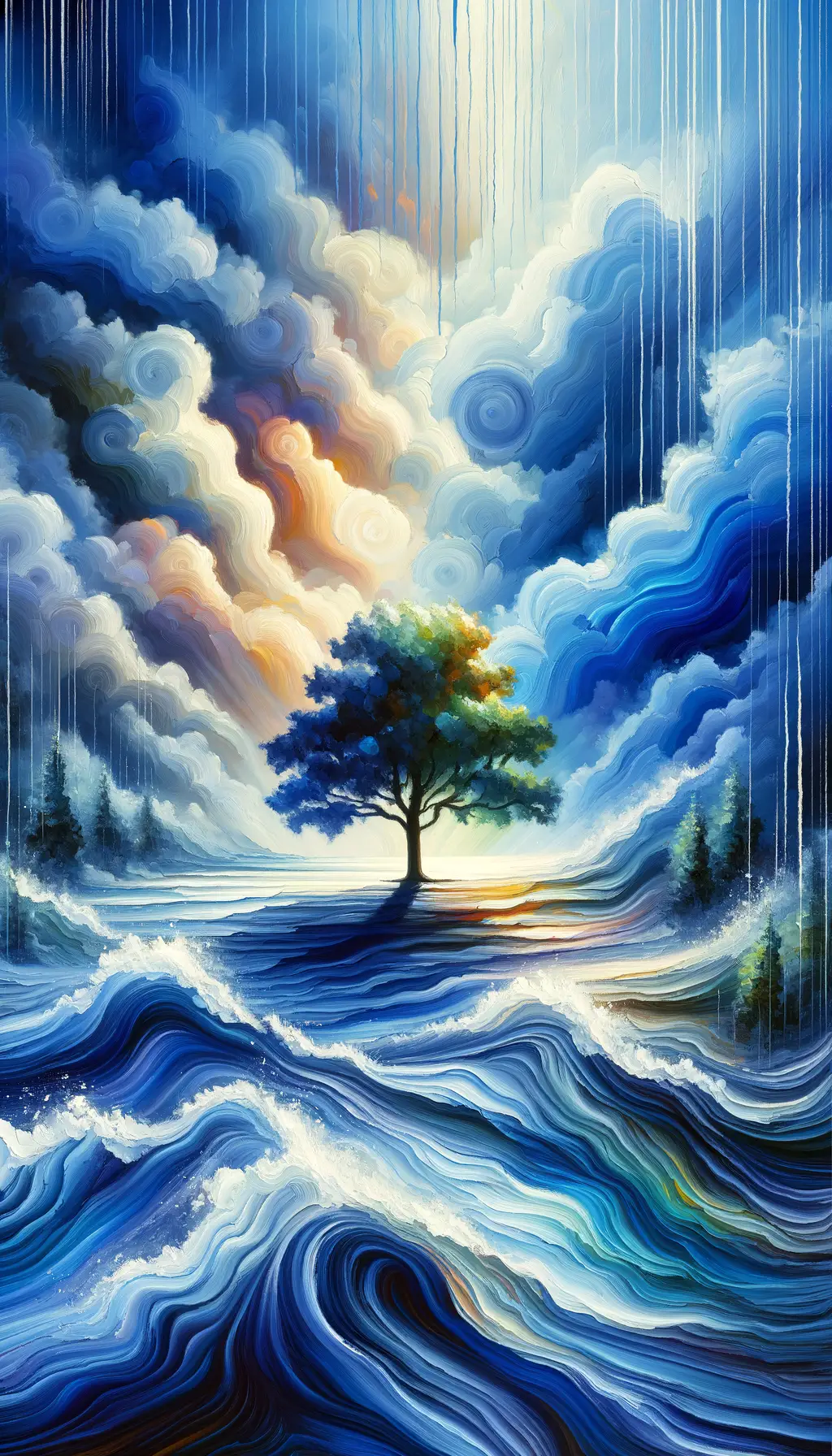 Whispers of Strength: The Resilient Azure Oak