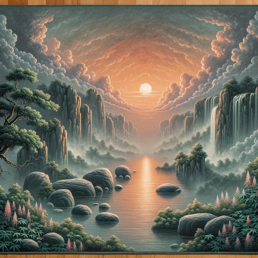 Majesty in Tranquil Twilight: Whispers of the Kudzu Cascade