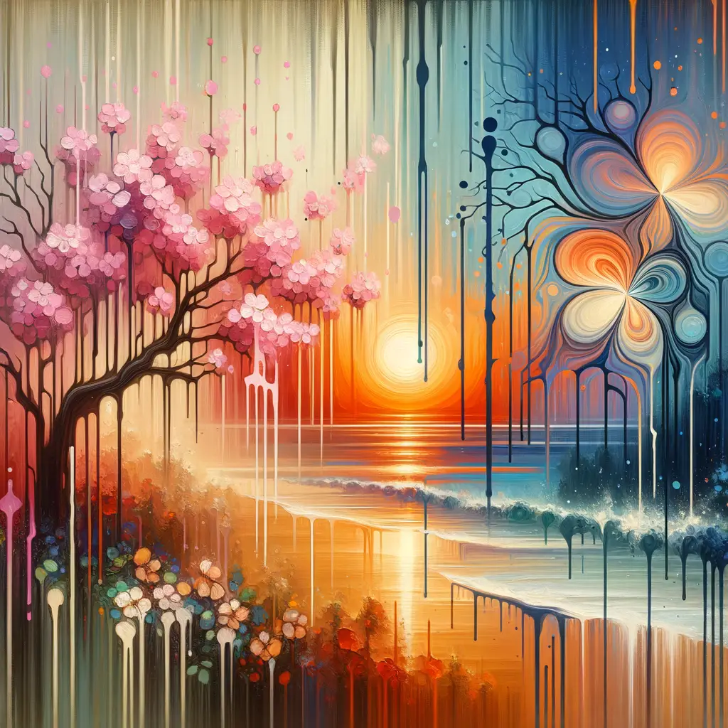 Serenity's Bloom: Rain Whispered Solace by Sunset