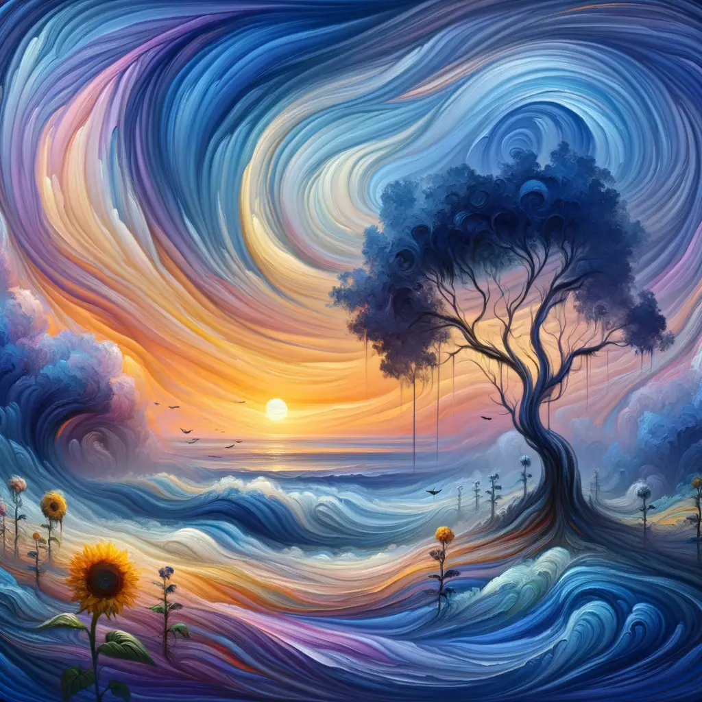 Serenity's Reflection: Blossoming Beyond Shadows
