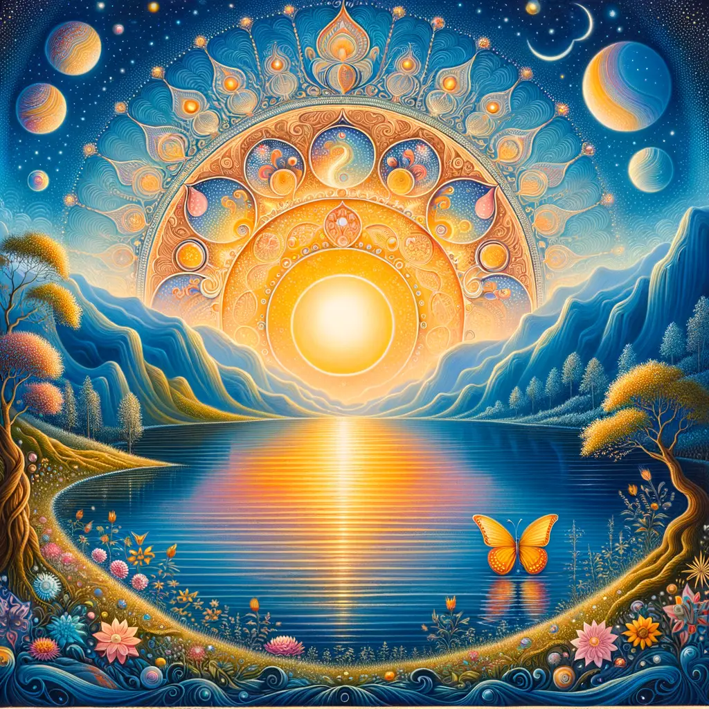 Elysian Canvas: Sunset Symphony of Transformation