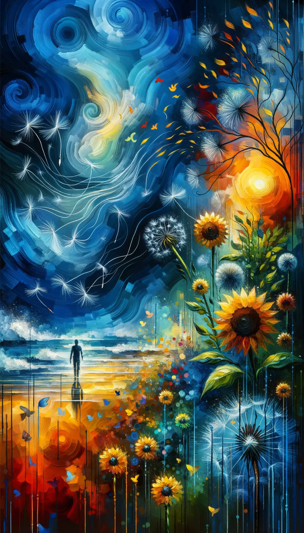 Whispers of Solace: Blooms of Renewal Amidst Ocean Depths