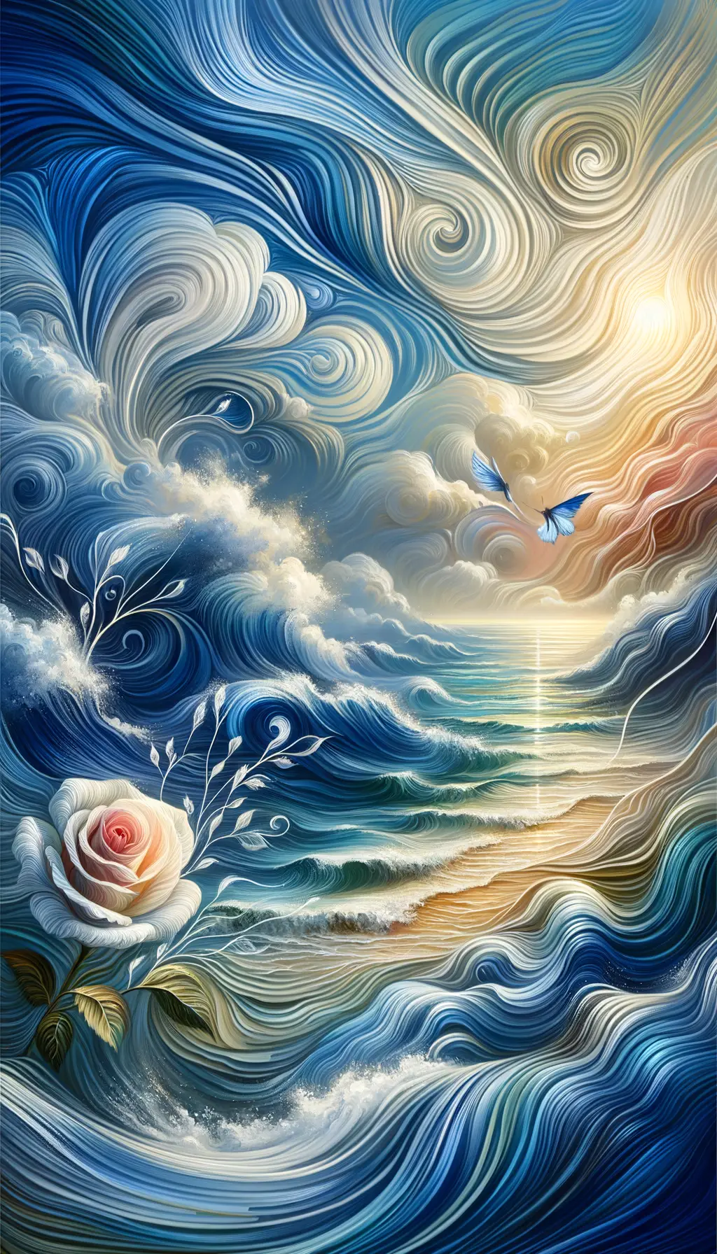 Whispers of the Azure Bloom: A Therapy Session's Reflection