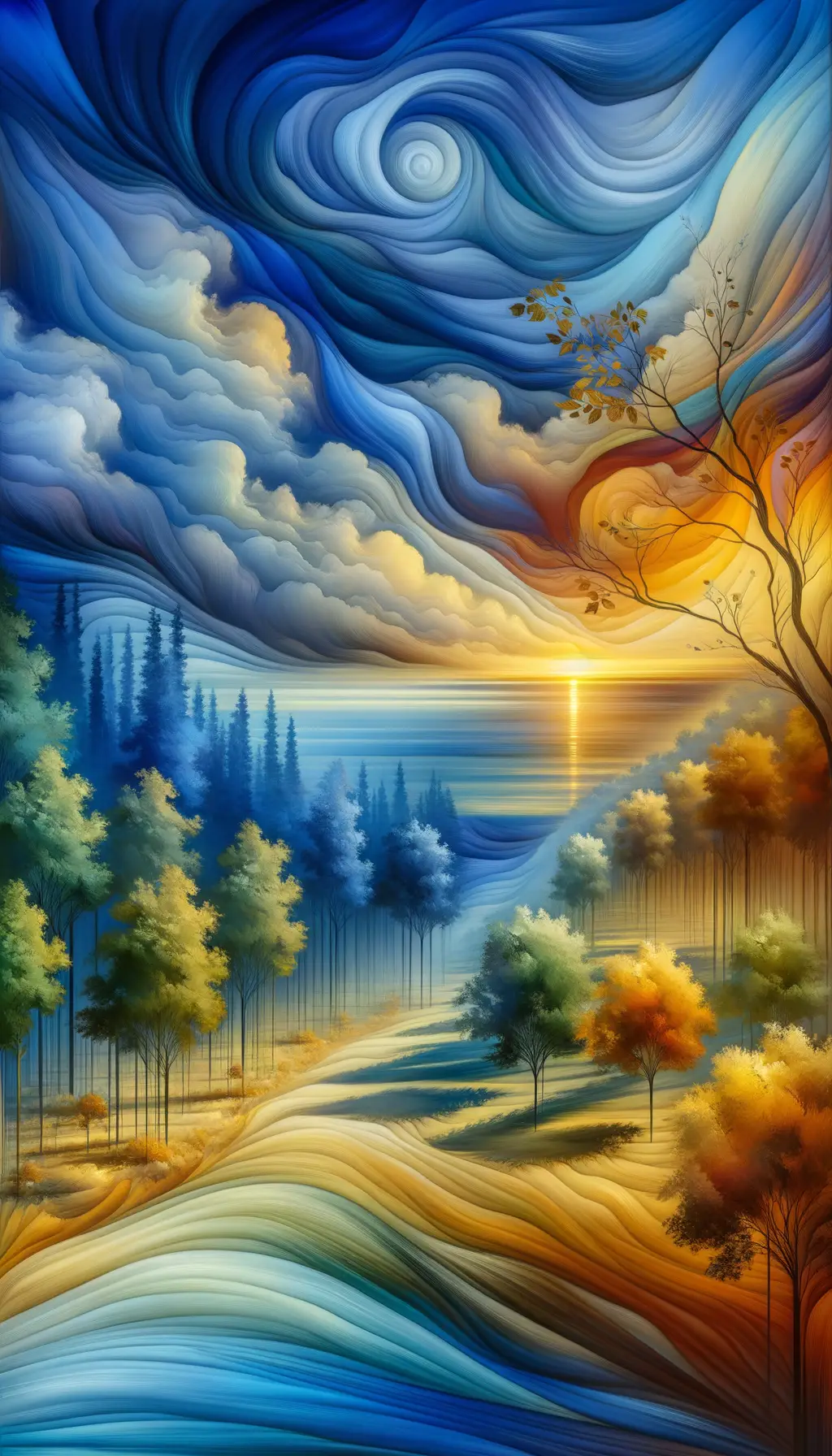 Whispers of Renewal: Tranquil Healing through Surreal Forests