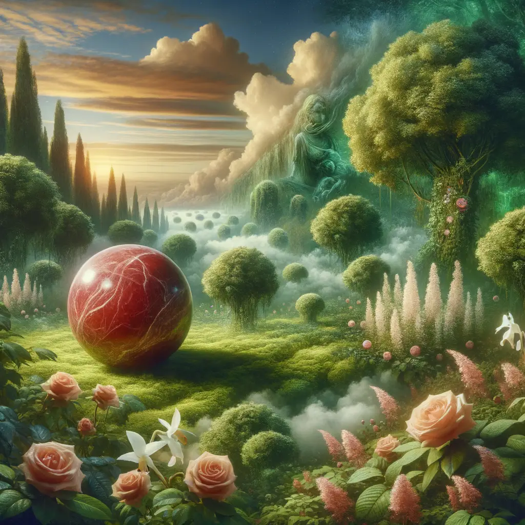 Whispers of Crimson in the Tranquil Garden of Anxieties