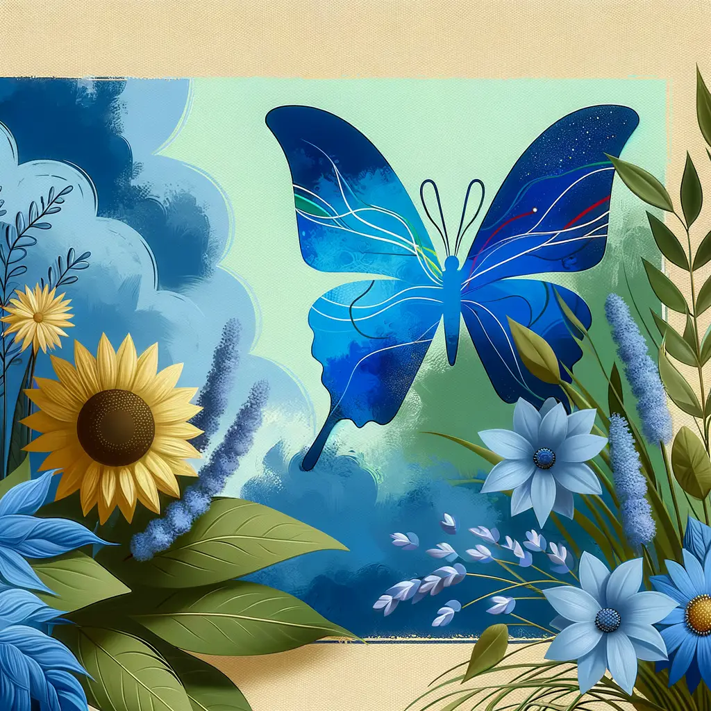 Whispers of Resilience: Rainbow Wings in a Garden Sanctuary