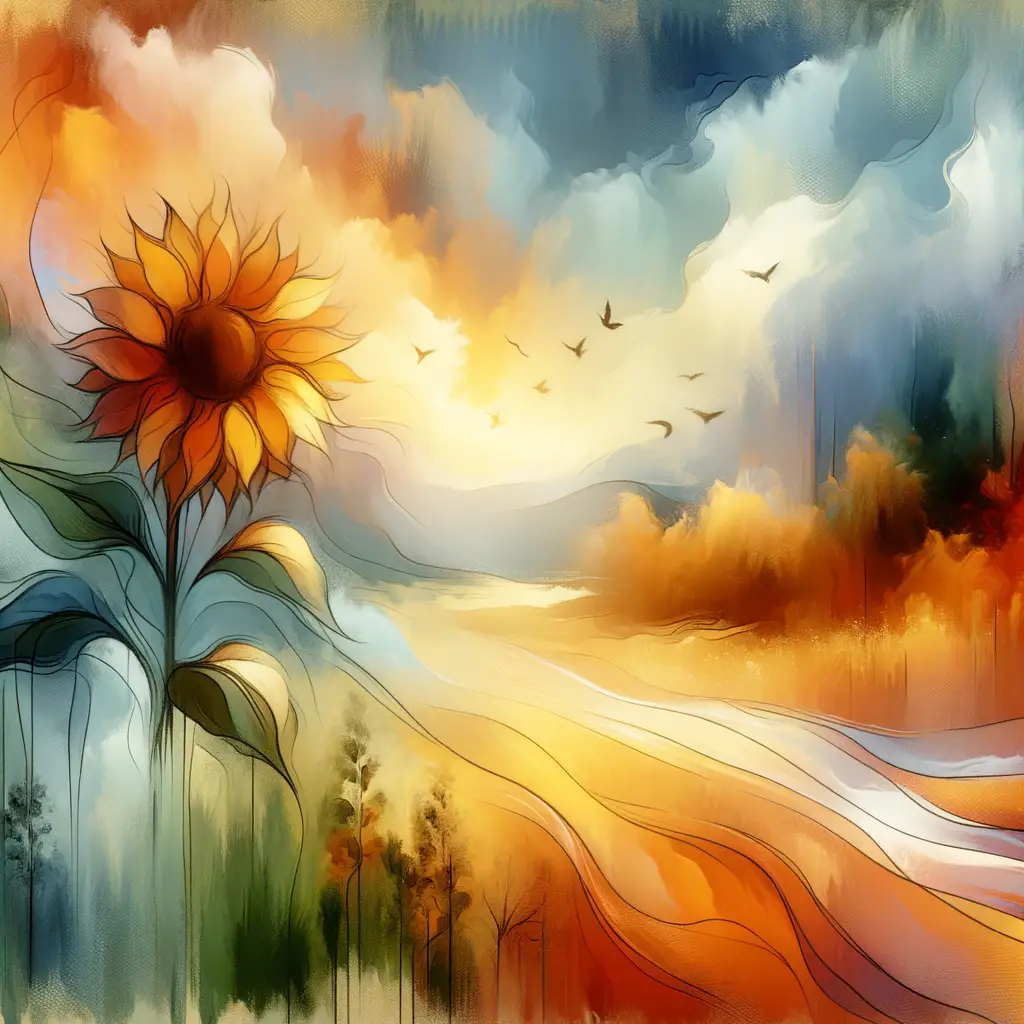 Solace Blooms: Rain's Embrace in Whispering Serenity