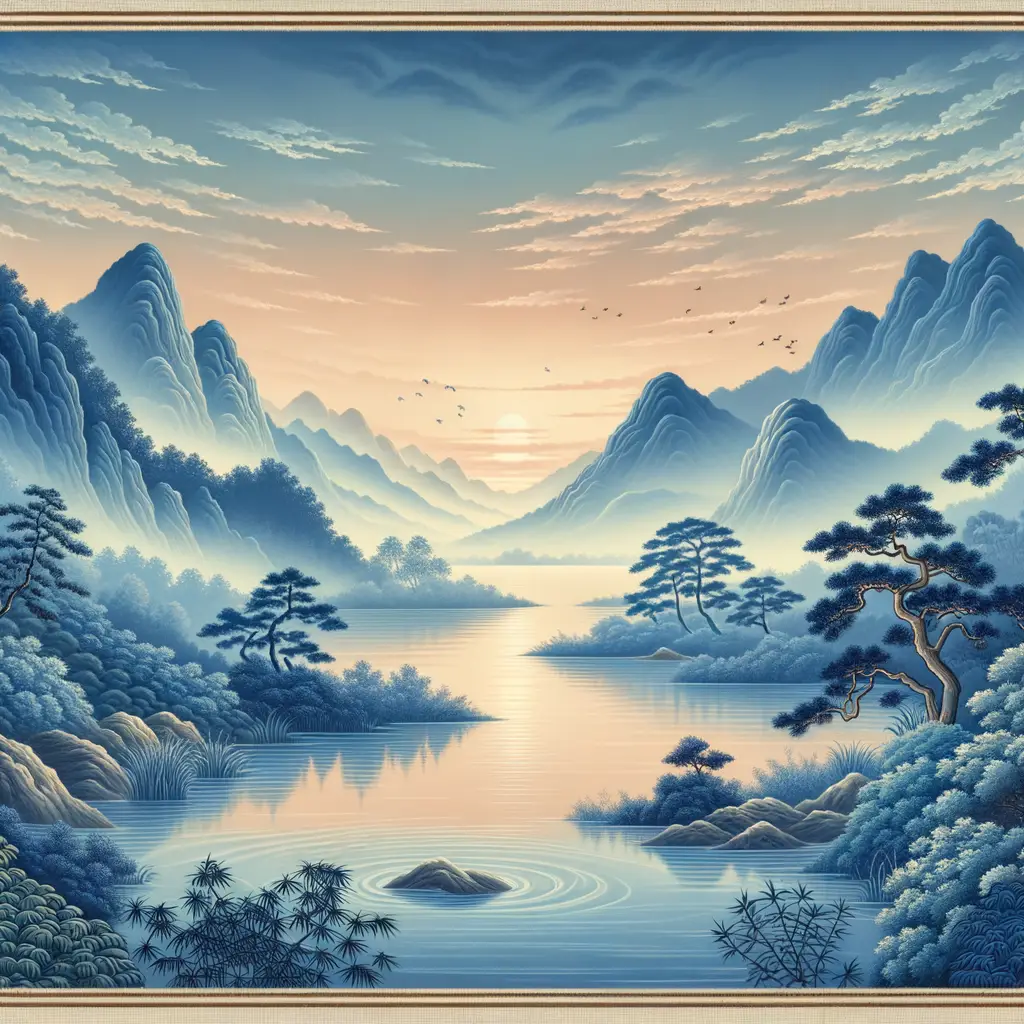 Whispers of Solitude: Reflections in Azure Cascade