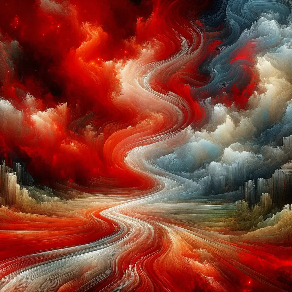 Whispers of Crimson: Serene Journey Through Inner Realms