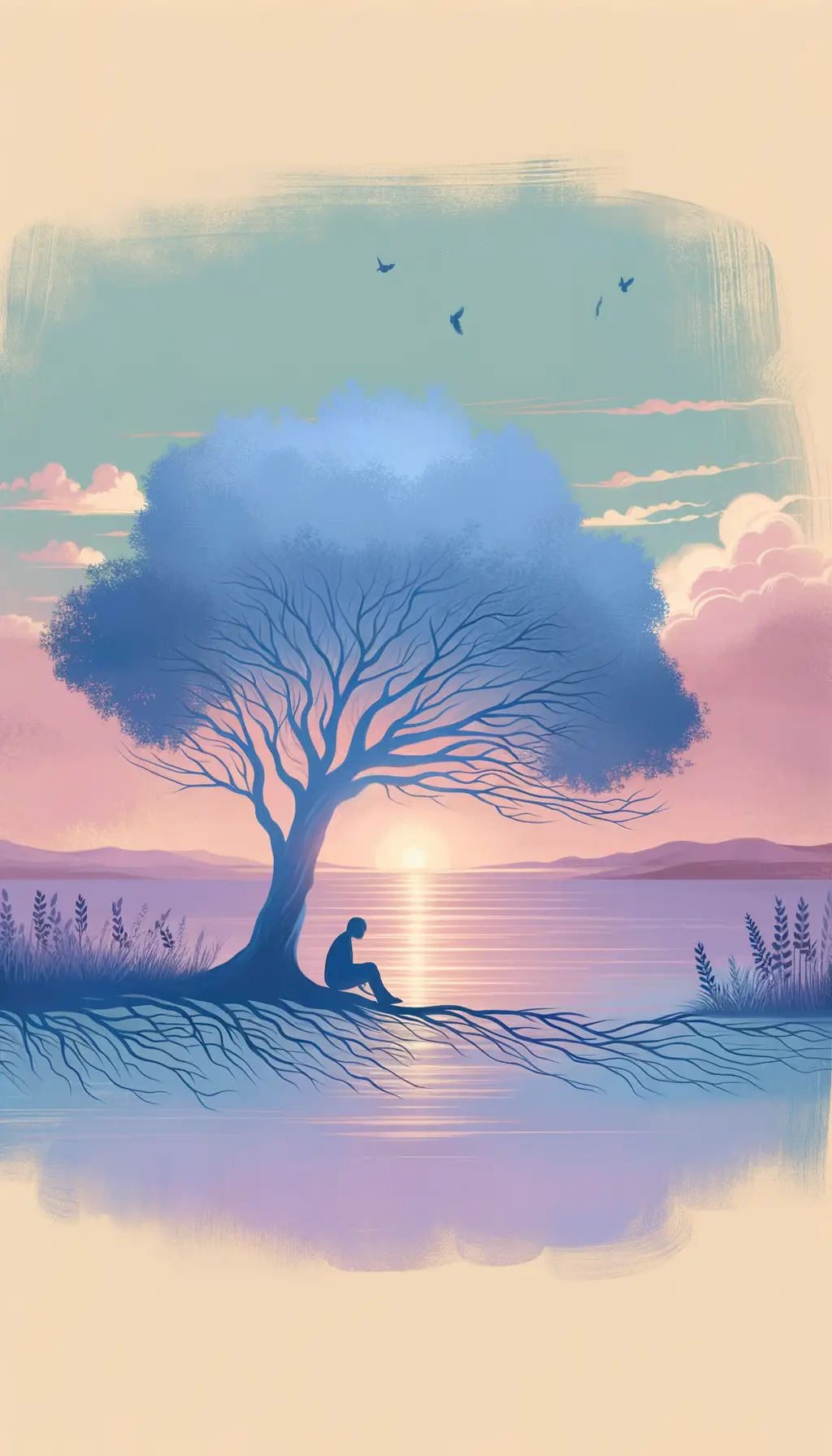 Whispers of the Resilient Oak: Tranquil Therapy in Pastel