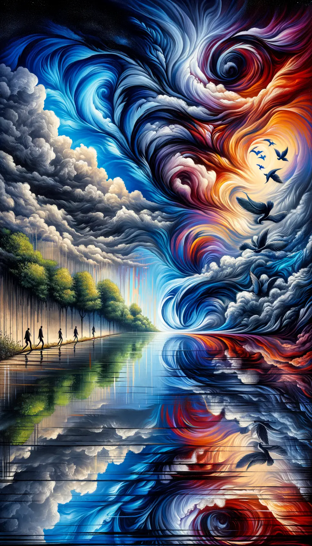 Whispers of a Storm: Serenity Beneath Windswept Skies