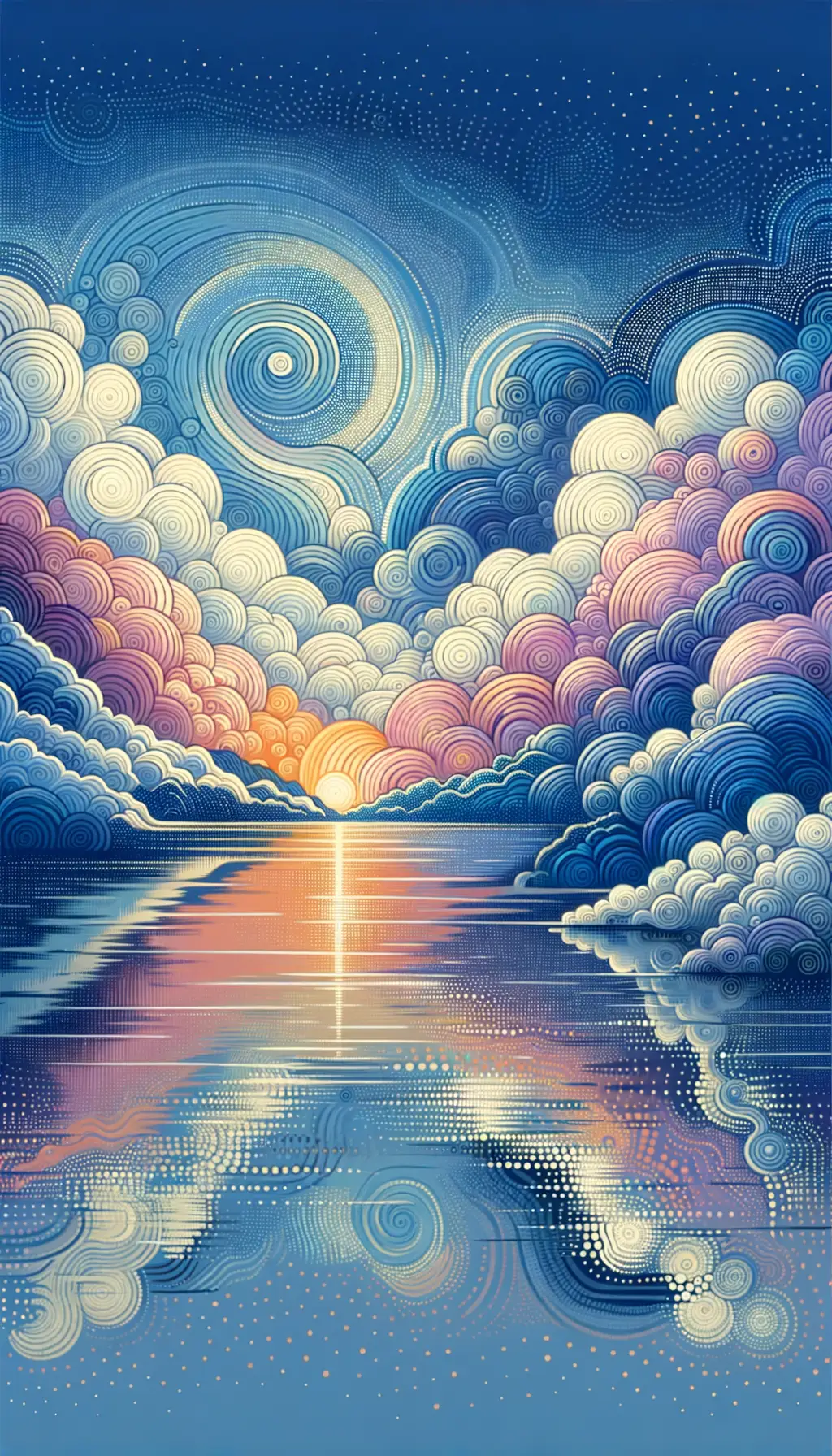 Whispers of the Heart: Reflections in Sunset Serenity