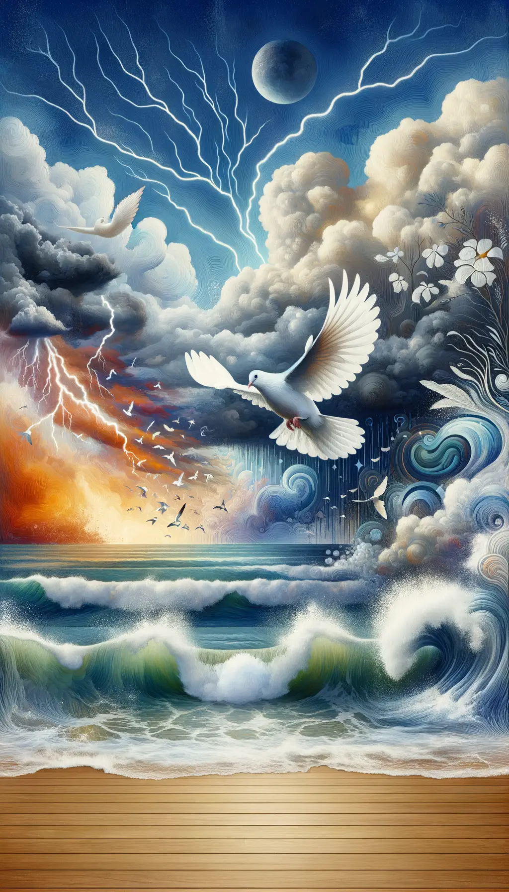 Embrace of Eternity: Windswept Whispers Through the Storm